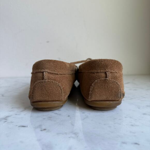 Minnetonka 407T Suede Fringe Moccasins Caramel Brown Women’s 8.5 - Picture 7 of 12